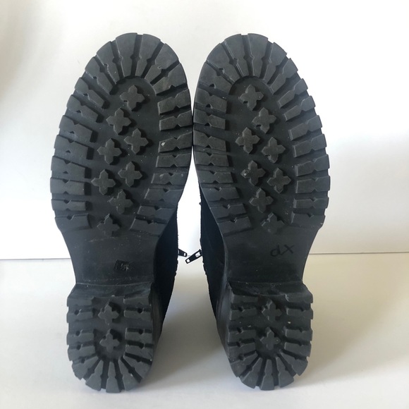 Steve Madden Gloat Black Leather Lace Up Combat Women Boots Size 8.5 - Picture 7 of 9